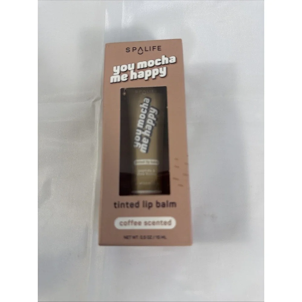 Spa Life Tinted Lip Balm You‎ Mocha Me Happy Coffee Scented 0.5 Oz